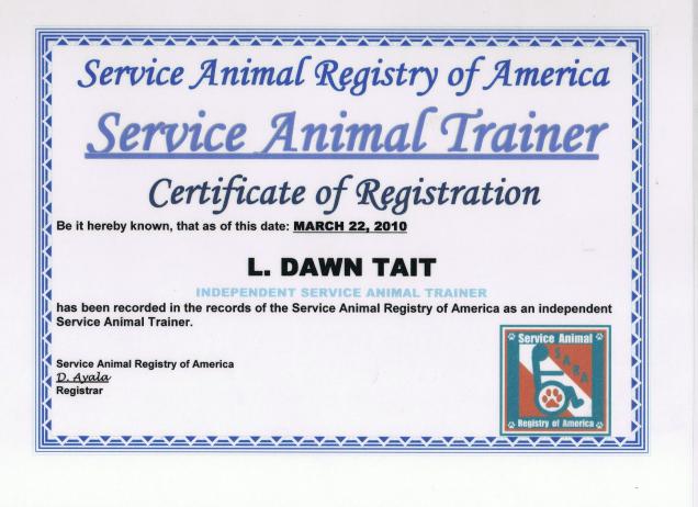 How can a dog get certification to be a service dog?